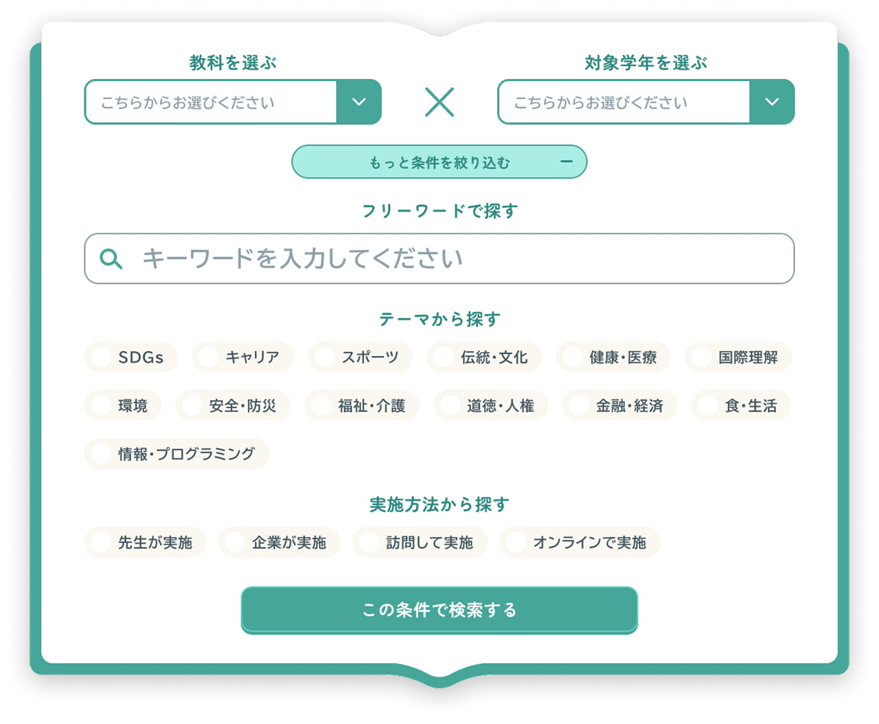 検索画面の画像
